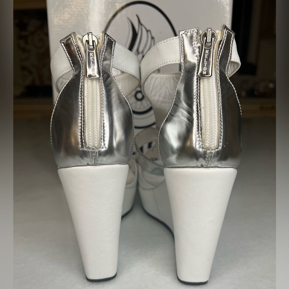 KELTON THE WINGS WOMENS WHITE WEDGES SZ EU 39 - Picture 4 of 10